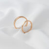Alliance ruban en or rose