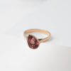 Bague en or rose serti d'une tourmaline rose