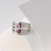 bague-or-blanc-diamants-et-grenats-rhodolites Bague Abigaela