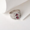 bague-or-blanc-et-grenats-rhodolites-diamants Bague Abigaela